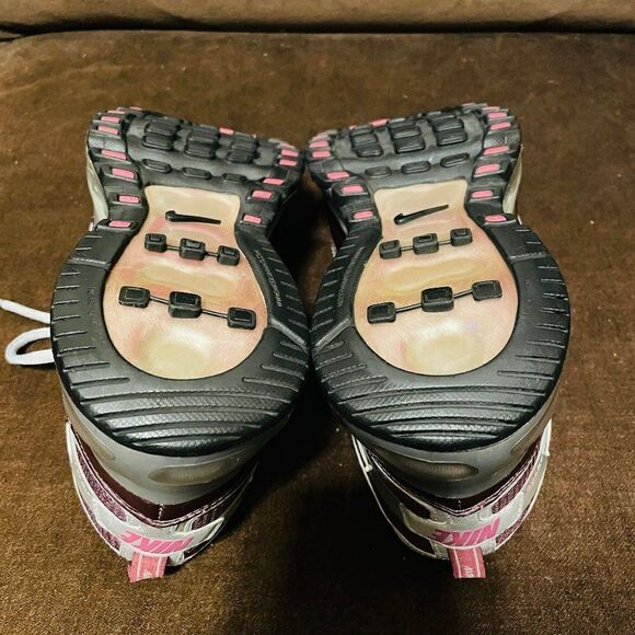 Gorgeous Vintage Nike Zoom Air Max 360 Burgundy Maroon White Womens 9 US 40.5 EU - Picture 7 of 11